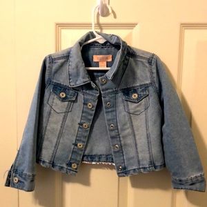 Rainbow Flip Sequin Jean Jacket 4T